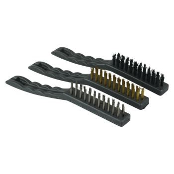 3Pc 8-3/4 Inch Plastic Handle Detail Brush