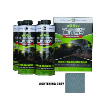 Bullyliner Lightening Grey 4L Box | Rubberised Protective Coating 