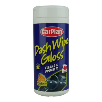 40XL Carplan Anti-Bacterial Citrus Fragrance Dash Wipe Gloss