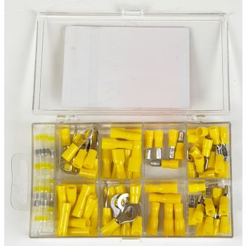 Terminal Connectors Pack Yellow 90 Piece 