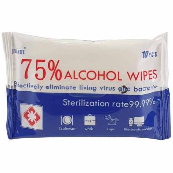 Sanitizer Alcohol Hand Wipes 10 Pack