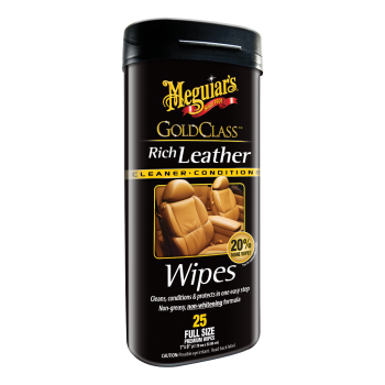 Meguiars Gold Class Rich Leather Wipes 25 Pack 