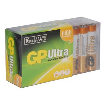 GP Ultra Alkaline - AAA Battery Pack of 16