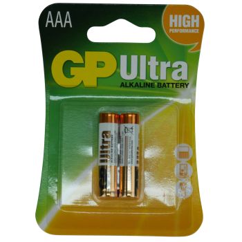 GP Ultra Alkaline – AAA Battery Pack of 2 