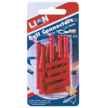 Lion Red Butt Connectors 2.5mm-3mm