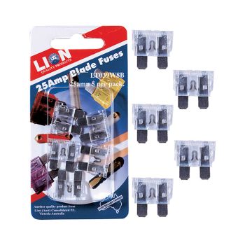 Lion Blade Fuses Clear 5Amp 5pk