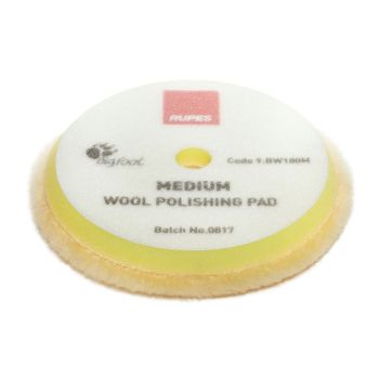 Rupes Medium Yellow Wool Polishing Pad 80/100mm– Suits LHR75