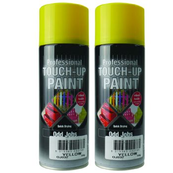 Twin Pack 250G Yellow Odd Jobs Quick Drying Professional Touch Up Paint