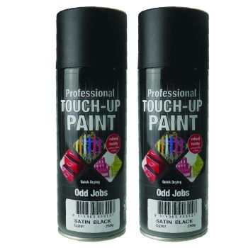 Twin Pack 250G Satin Black Odd Jobs Quick Drying Professional Touch-Up Paint