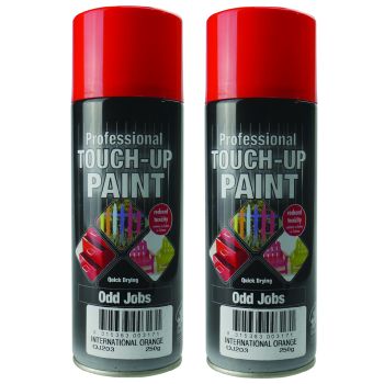 Twin Pack 250G International Orange Odd Jobs Quick Drying Professional Touch-Up Paint