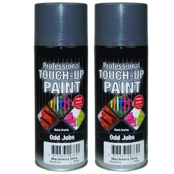 Twin Pack 250G Machinery Grey Odd Jobs Quick Drying Professional Touch-Up Paint
