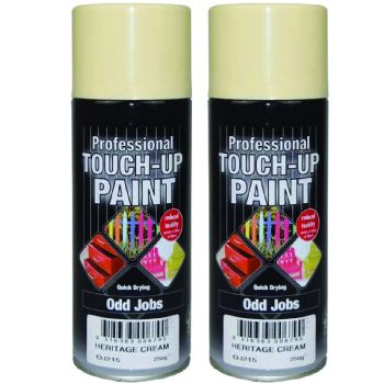 Twin Pack 250G Heritage Cream Odd Jobs Quick Drying Professional Touch-Up Paint
