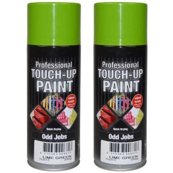 Twin Pack 250G Lime Green Odd Jobs Quick Drying Professional Touch-Up Paint