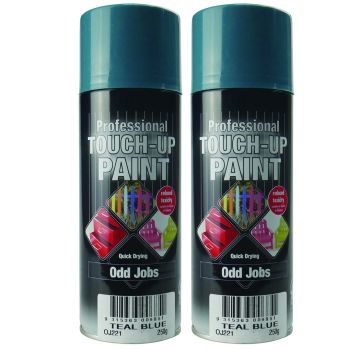 Twin Pack 250G Teal Blue Odd Jobs Quick Drying Professional Touch-Up Paint