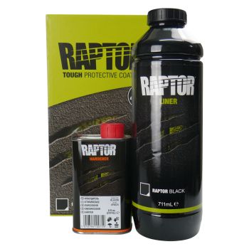 950Ml Raptor Black Kit | 1 X 711Ml With 250Ml Hardener