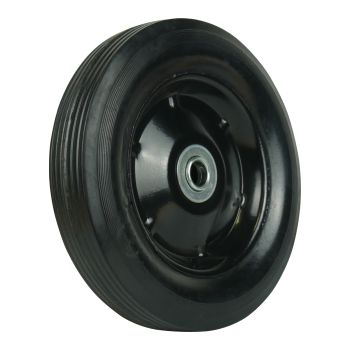 Solid Rubber NO Flat Wheel with Metal Rim 8 Inch