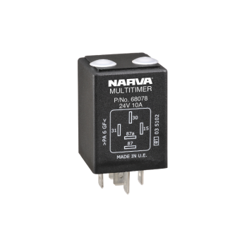 Narva 24V 10A 5 Pin Timer Adjustable Relay (Blister Pack Of 1)