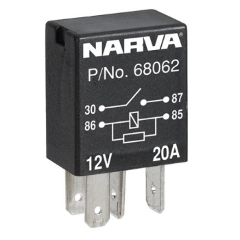 Narva 24V 10A Normally Open 4 Pin Micro Relay With Resistor (Blister Pack Of 1)