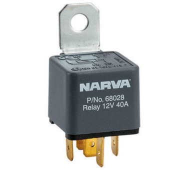 Narva 24V 30A Normally Open 5 Pin Relay With Resistor (Blister Pack Of 1)
