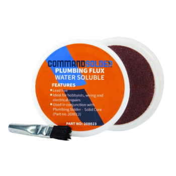 Command Solder Water Soluble Plumbing Flux and Brush 28.4g 