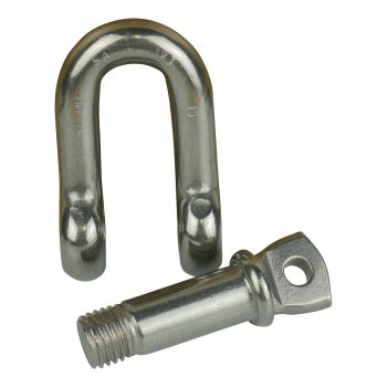 D Shackle Rated 11mm 1200KG Marine Grade Stainless Steel