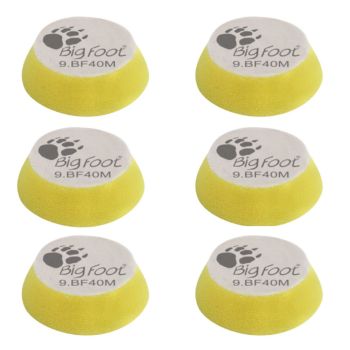 Rupes Yellow Fine Foam Polishing Pad 30/40mm for Random Orbital 6 Pack 