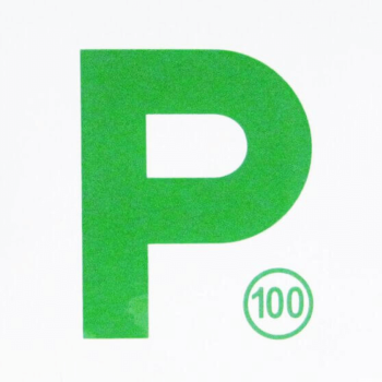 Magnetic P Plates White & Green P - 100 SPEED