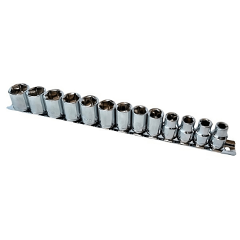 13 Piece Chrome Plated Drop Forged Socket Set | With Socket Holder Tray