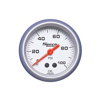 Speco Meter Sports Series 2” Mechanical Oil Pressure Gauge 0-100 PSI 