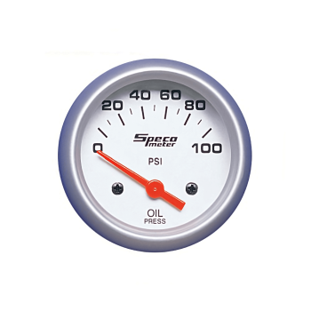 Speco Meter Sports Series 2” Electric Oil Pressure Gauge 0-100 PSI