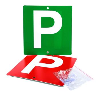 P Plates Reversible Suction P Red / P Green
