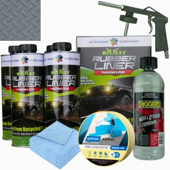 Bullyliner Lightning Grey 4L + Spray Gun & Prep Kit