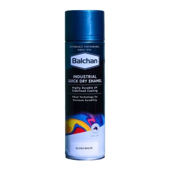 Balchan Quick Dry Industrial Enamel Paint Gloss White 400g