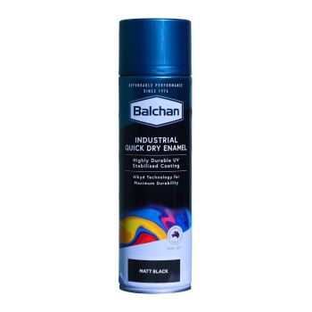 Balchan Quick Dry Industrial Enamel Paint Matte Black 400g
