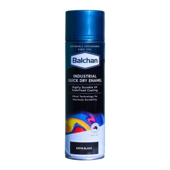 Balchan Quick Dry Industrial Enamel Paint Satin Black 400g
