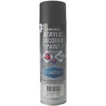 Balchan Professional Acrylic Lacquer Paint Satin Black 400g