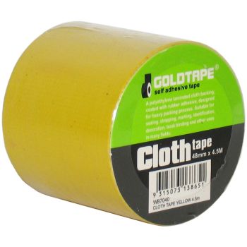 Cloth Gaffer Tape Yellow 48mm x 4.5m