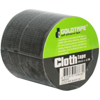 Cloth Gaffer Tape Black 48mm x 4.5m