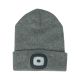 Grey LED Beanie Light with USB Charging 