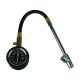 Dial Tyre Gauge With Hose Dual Head Chuck 0-100Psi